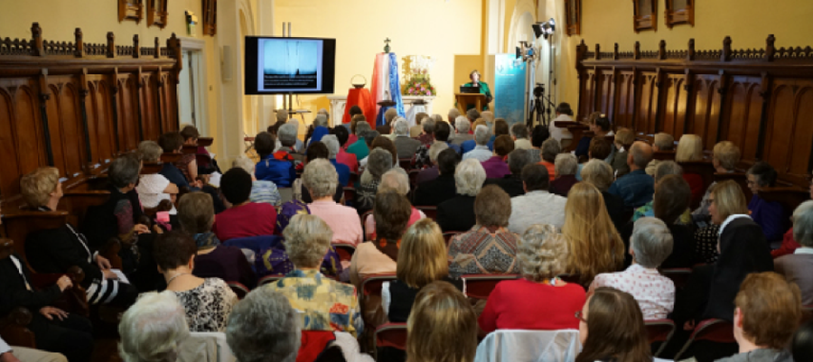 Mary Reynolds rsm addresses the gathering